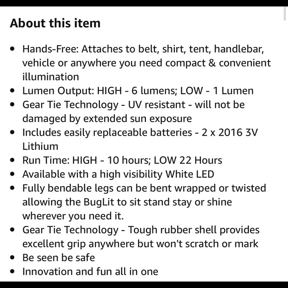 Nite Ize BugLit Micro Flashlight - Red + Black With White LED - Picture 8 of 10